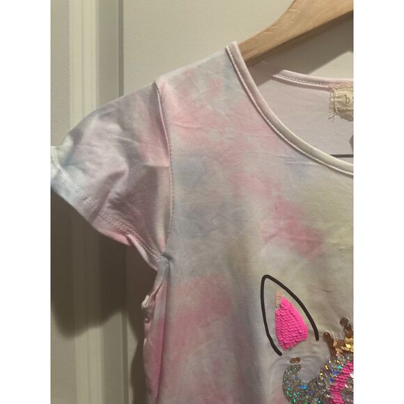 NWT BTWeen Girl Unicorn Sequined Short Sleeve Blouse & Unicorn Keychain Size 12 - Picture 7 of 9